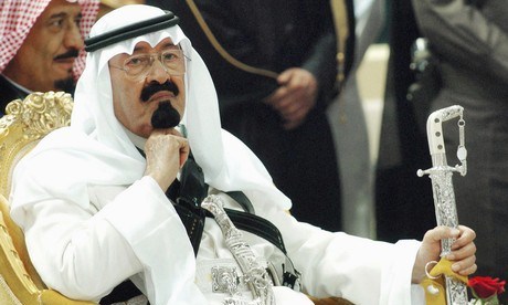 SAUDI DICTATOR ON THRONE!
