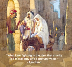 AYN RAND = GOP ON CHARITY