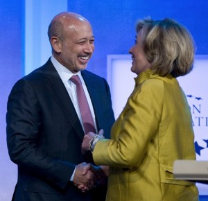 GOLDMAN'S BLANKFEIN WITH HILLARY CLINTON
