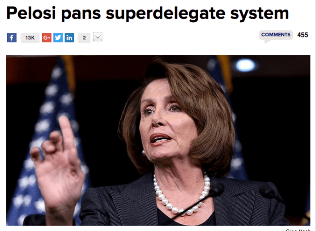 Pelosi pans superdelegate system