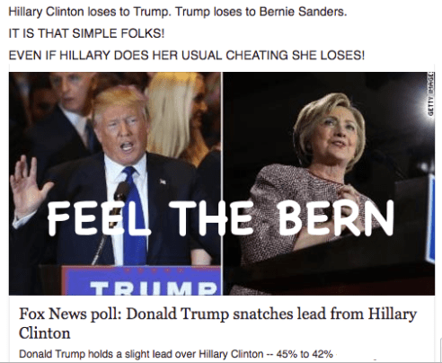 Hillary Clinton loses to Trump. Trump loses to Bernie Sanders. IT IS THAT SIMPLE FOLKS! EVEN IF HILLARY DOES HER USUAL CHEATING SHE LOSES!