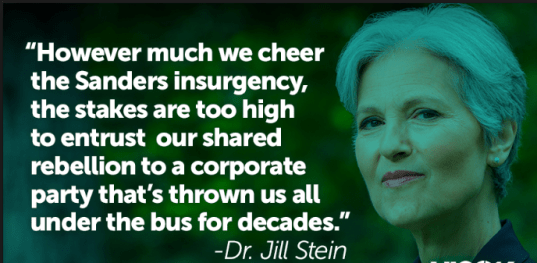 JILL STEIN ON BERNIE